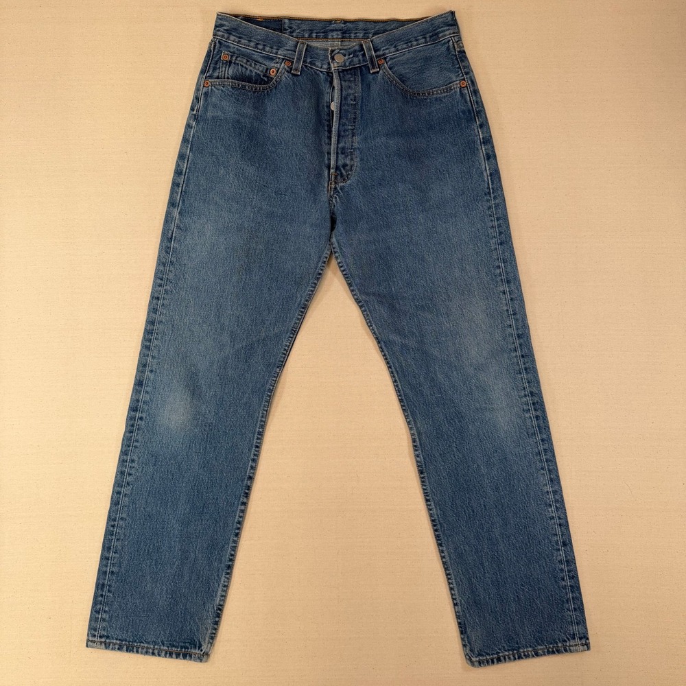 Vintage Levis 501 For Women 30x29 Made in USA Medium Wash Straight Leg Jeans